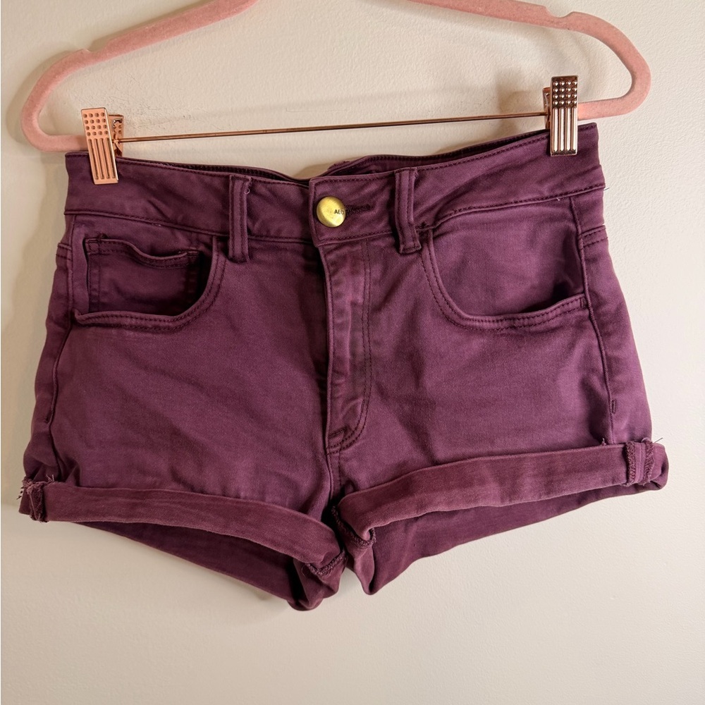 American Eagle Outfitters High Waist Purple Shorts